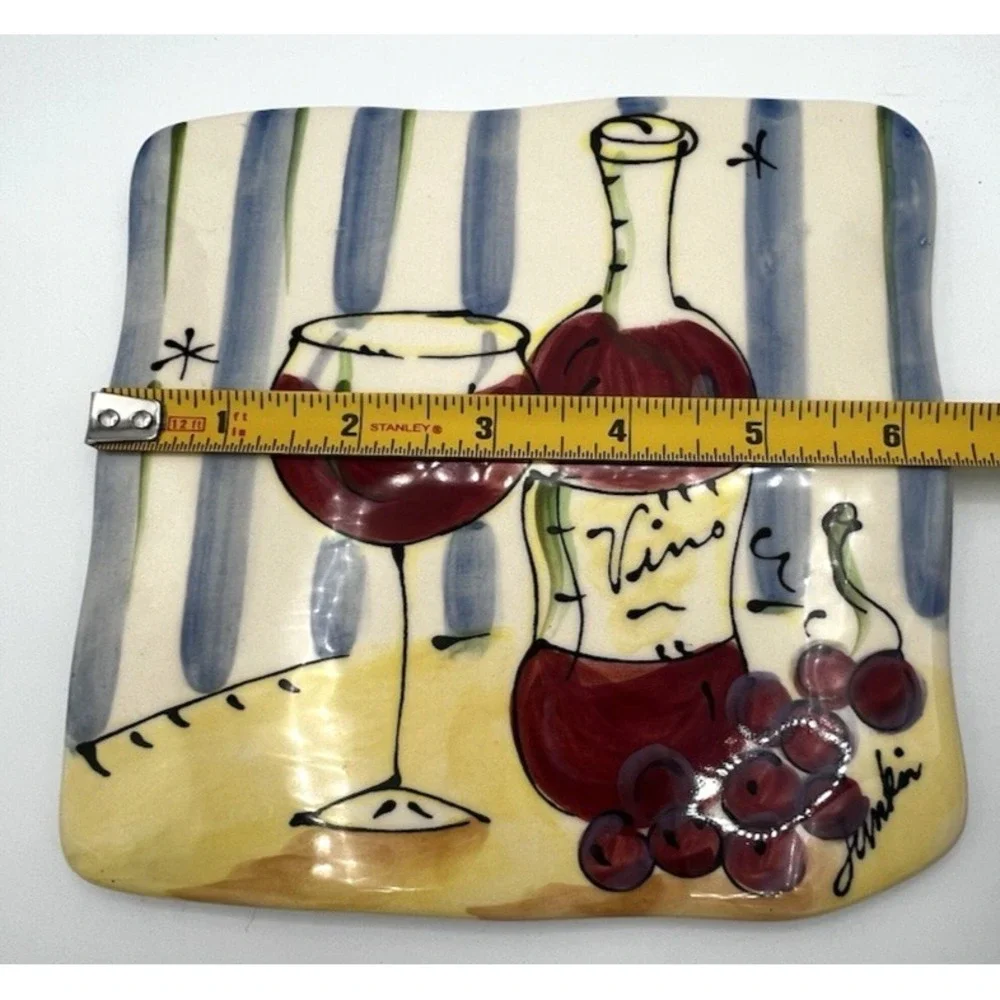 Julia Junkin Trivet Red Vino Wine Tuscany‎ 6.5